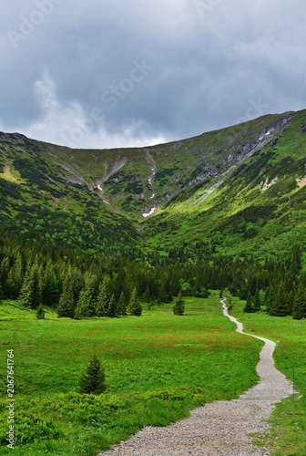 Kondracka Pass in der Tatra Gebirge in Polen, vertikal