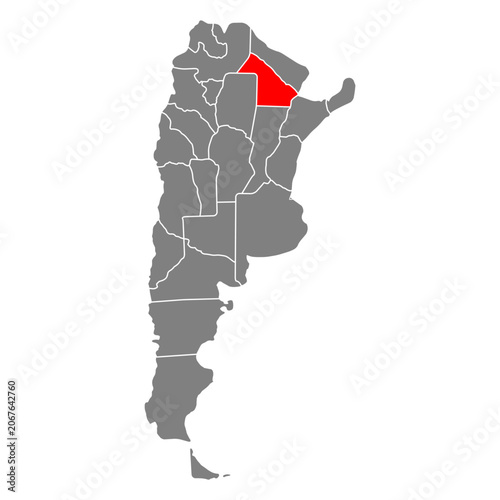 Chaco of Argentina map symbol shape, travel web icon vector illustration .