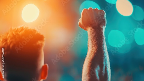 Support Group of friends at a sports event, rallying behind their team with cheers and smiles.