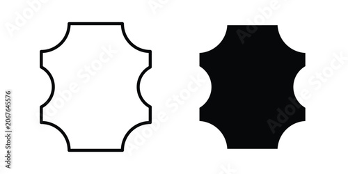 Foto Leather material icon