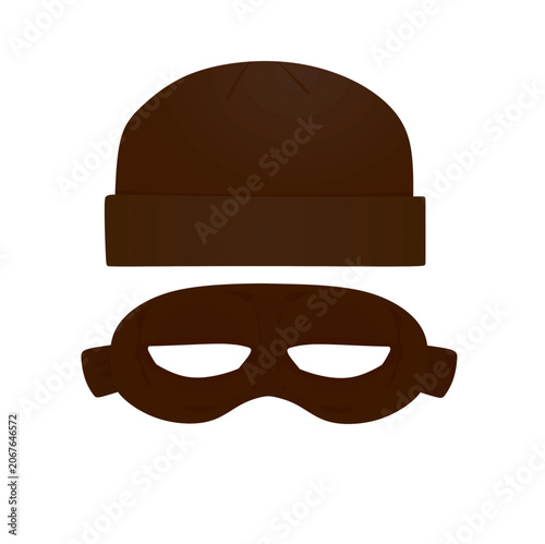 Fotografie Thief in brown clothes icon. vector