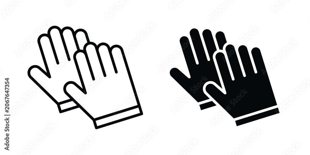 Fototapeta premium safety gloves icon