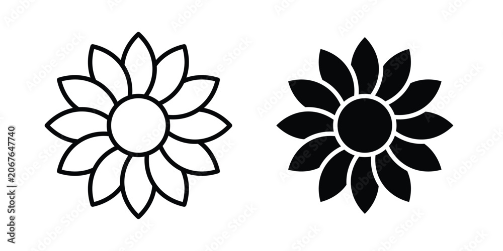 Obraz premium Sunflower icon