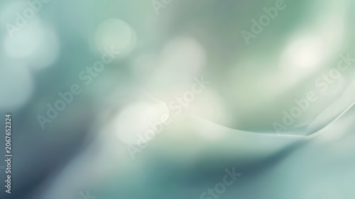 Abstract background with glassmorphism texture. Mint bokeh circle design for modern corporate template. Soft dynamic bubble element