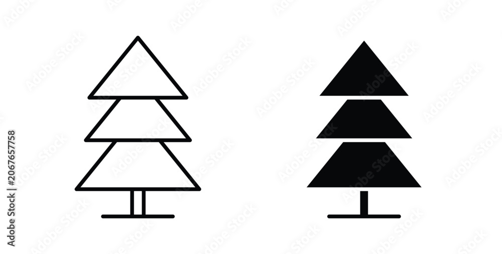 Obraz premium Christmas tree icon