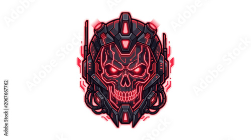 Red Skull Graphic Design Element.
