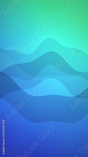 Abstract Blue Green Flowing Waves Technology Background Presentation Backdrop Digital Space