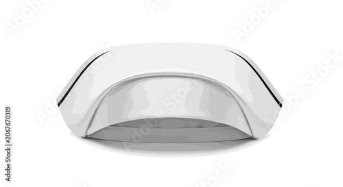 Modern white smart home security camera.