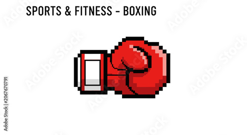 Red Boxing Glove Sports Fitness Equipment.