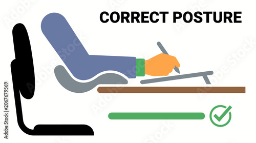 Foto Ergonomic Pen Tablet Artist Wrist Elbow Position