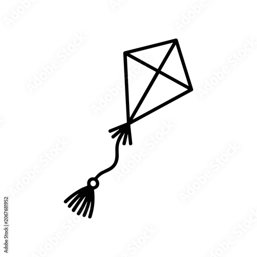 Kite Flying High In The Air.