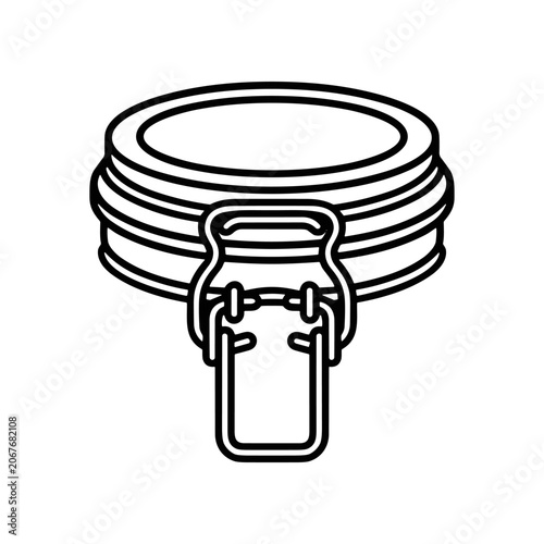 Detailed illustration of metal buckle.