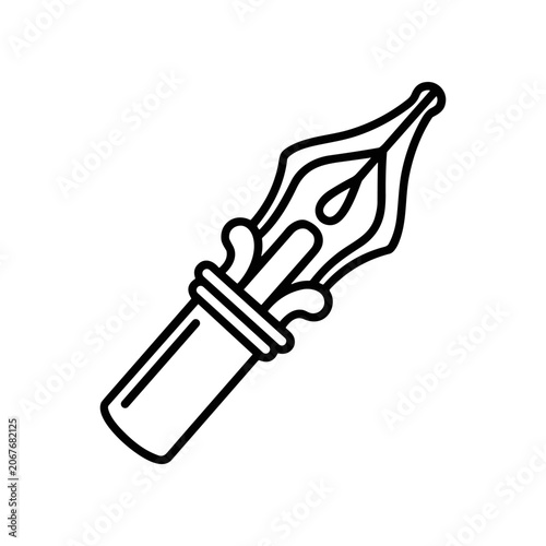 Fountain pen nib writing instrument.