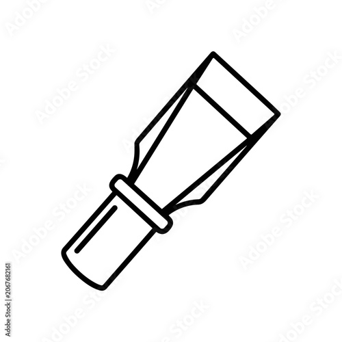 Black and white illustration of duck.
