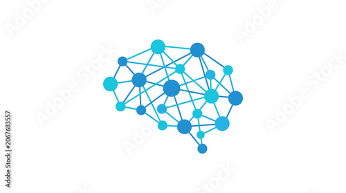 Abstract Neural Network Brain Technology Icon