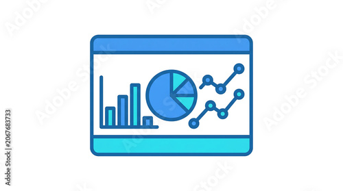 Business Analytics Dashboard Chart Icon