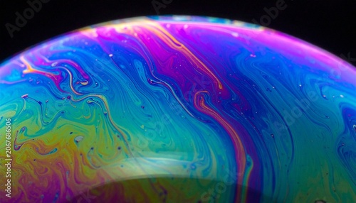 a colorful soap bubble floating freely floating freely