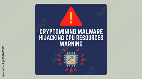 Foto Cryptomining Malware Hijacking CPU Resources Warning