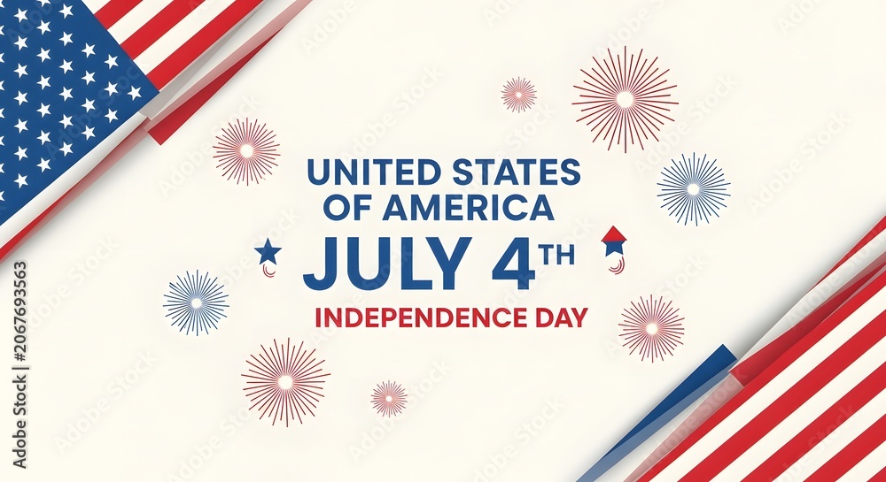 Obraz premium United States Independence Day graphic