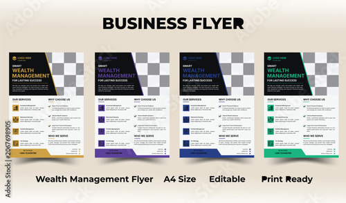 Foto High-End Wealth Management Flyer with Clean & modern layout for Marketing, Finan