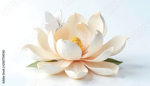 Delicate White Lotus Flower Display.