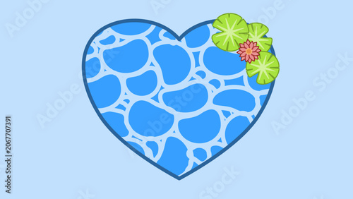 Water Lily Pond Decorative Background