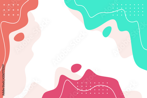 Abstract geometric background with fluid shapes and colorful modern patterns