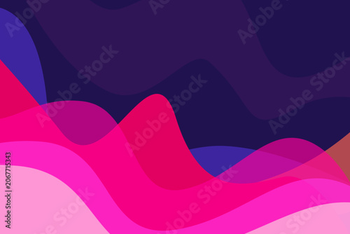 Abstract background design featuring vibrant pink and deep blue waves