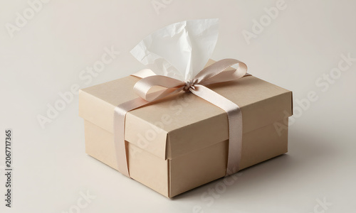 Gift Box with Ribbon and Tissue Box