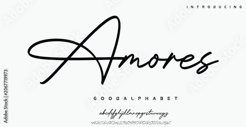 Hand drawn ampersand symbol for alphabet introduction