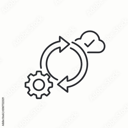 clock and gears cloud computing 