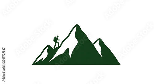 climbing mountain peak adventure silhouette