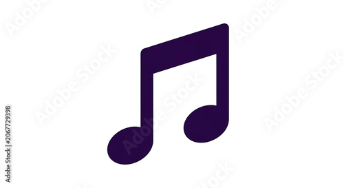 Purple eighth note music symbol icon