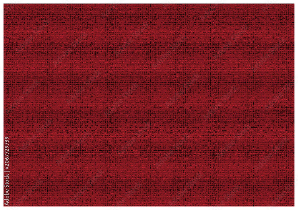 Fototapeta premium Red textile fabric pattern with horizontal and vertical woven texture, material