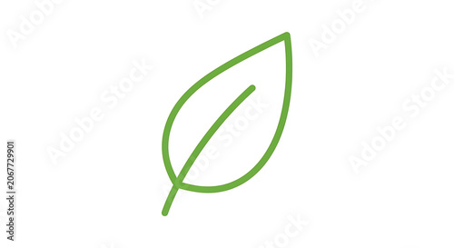 simple green leaf icon illustration