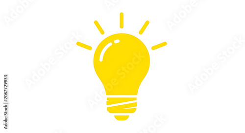 Yellow light bulb icon idea inspiration concept