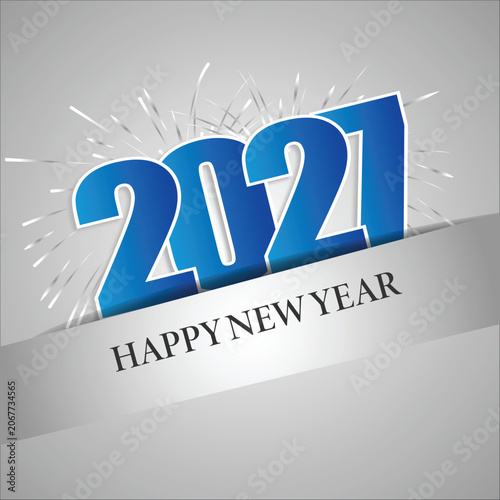 2027 happy new year background with clock 