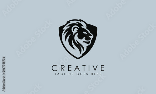 Foto Lion Shield Logo Design – Strong Luxury Business Branding Concept