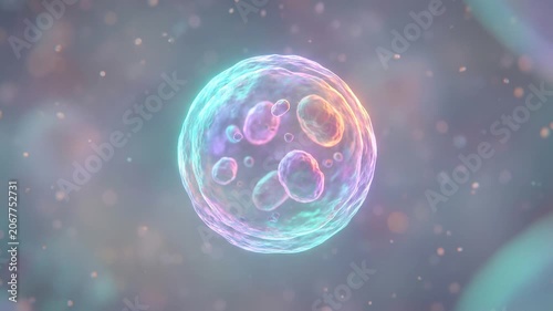 AUTOPHAGY An Artistic Visualization of the Cellular Autophagosome, a Sphere of Bioluminescence and Nutrient Recycling