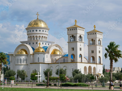 фотографія Orthodox Church of Saint Jovan Vladimir with Golden Domes in Bar, Montenegro