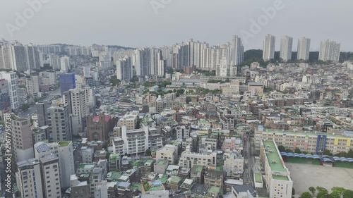 Aerial View of Residential Area with Apartment and Villa Complex near Seoul National University Station