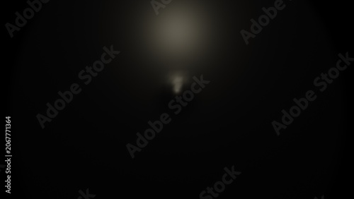 Foto Ethereal glowing light in dark void, mysterious soft illumination on black backg