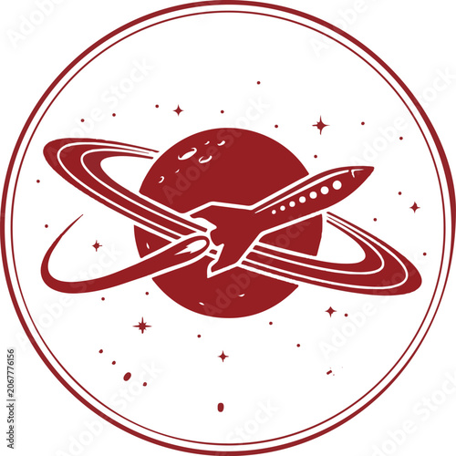 Elegant Travel Brand Logo with Airplane and Globe Icon