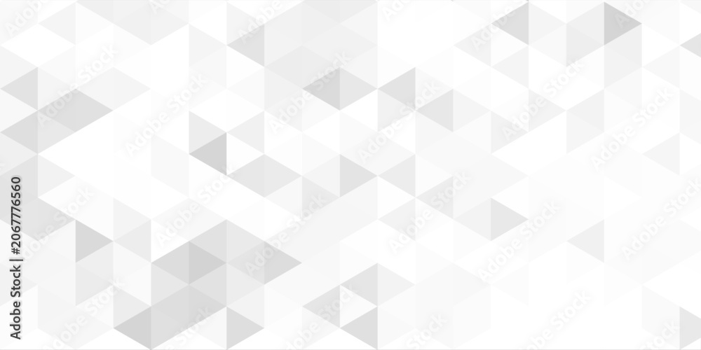 Obraz premium Abstract white background with silver effect. Light gray colour texture. Grey blue modern pattern. Gradient textur. Triangle patern. Triangular backdrop. Design bg business print