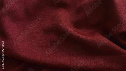 Fotografie Terracotta burgundy fabric texture with soft elegant folds