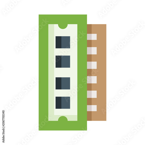 Schilderij op canvas Hardware ram random access memory ddr memory memory bar vector illustration
