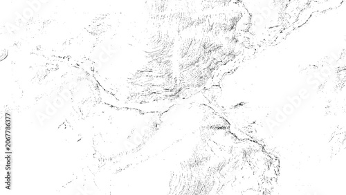 Schilderij op canvas detailed topographic map with contour lines showing elevation changes across mou