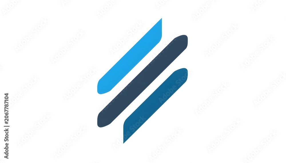 Fototapeta premium Blue claw marks vector icon design, simple minimalist flat illustration of three stylized slash scratch lines isolated on a white background