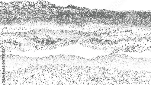 Foto black and white stippled mountain landscape with layered hills created using poi