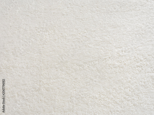 Foto Clean white soft terry towel texture background with copy space